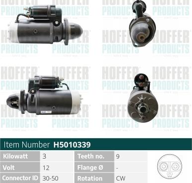 Hoffer H5010339 - Starteris www.autospares.lv