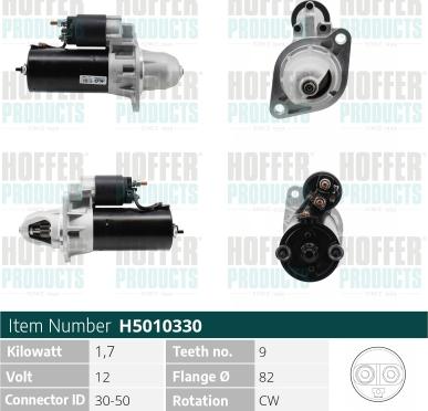 Hoffer H5010330 - Starteris www.autospares.lv