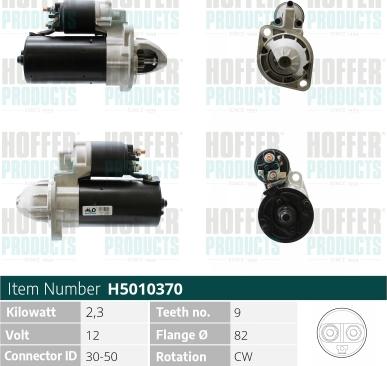 Hoffer H5010370 - Starter www.autospares.lv