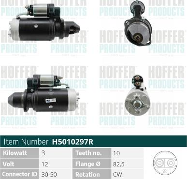 Hoffer H5010297R - Starter www.autospares.lv