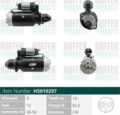 Hoffer H5010297 - Starteris www.autospares.lv