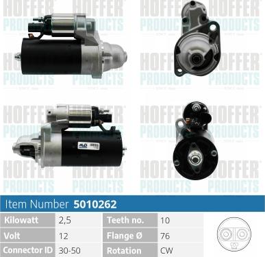 Hoffer H5010262 - Starteris autospares.lv