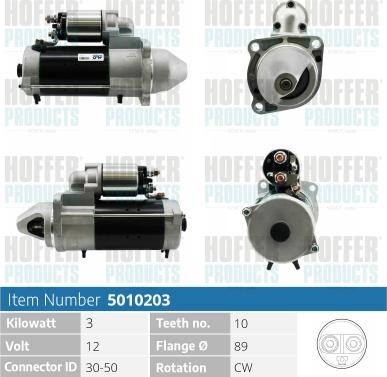 Hoffer H5010203 - Стартер www.autospares.lv