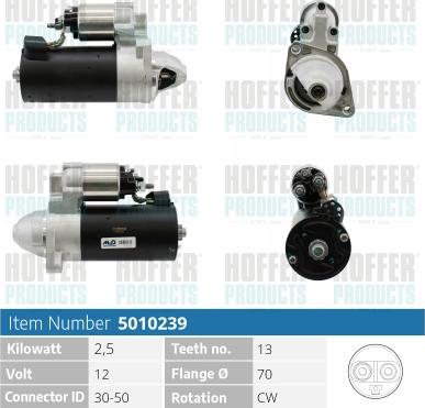 Hoffer H5010239 - Starteris www.autospares.lv