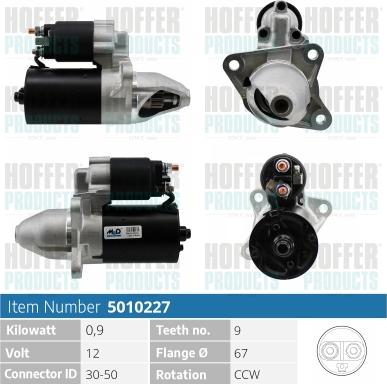 Hoffer H5010227 - Starteris autospares.lv