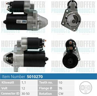 Hoffer H5010270 - Starter www.autospares.lv