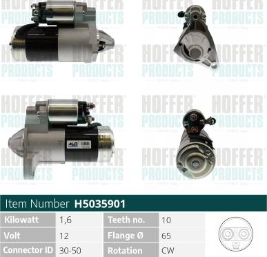 Hoffer H5035901 - Starteris autospares.lv