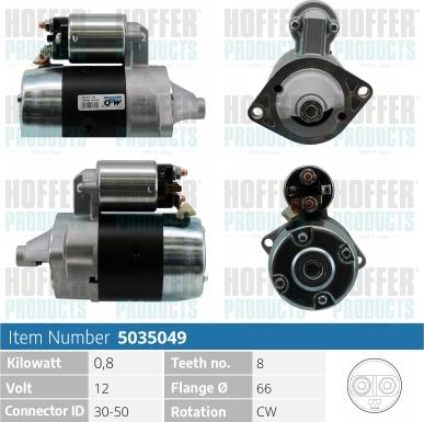 Hoffer H5035049 - Starteris autospares.lv