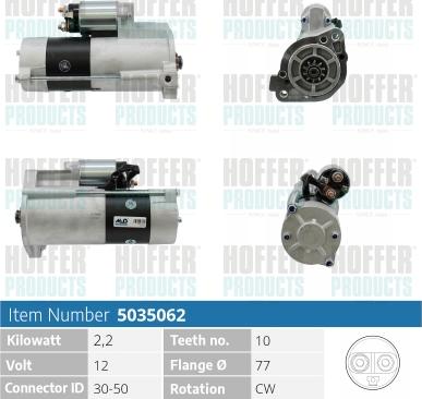 Hoffer H5035062 - Starteris autospares.lv