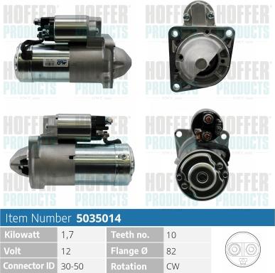 Hoffer H5035014 - Starteris autospares.lv