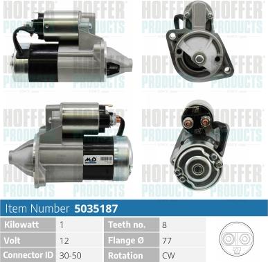 Hoffer H5035187 - Starteris autospares.lv