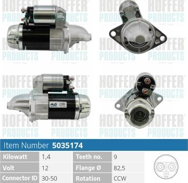 Hoffer H5035174 - Starteris autospares.lv