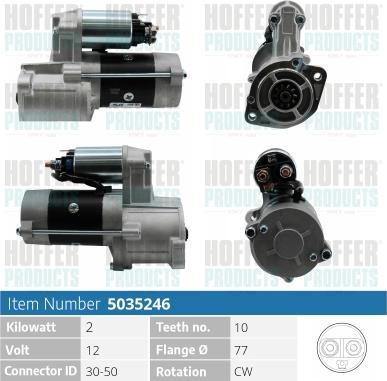 Hoffer H5035246 - Starteris autospares.lv