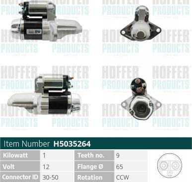 Hoffer H5035264 - Starteris autospares.lv