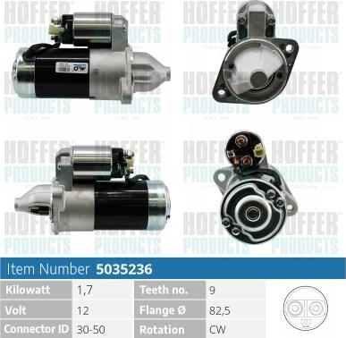 Hoffer H5035236 - Starteris autospares.lv