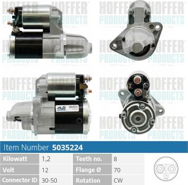 Hoffer H5035224 - Starteris autospares.lv