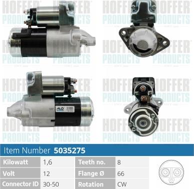 Hoffer H5035275 - Starteris autospares.lv