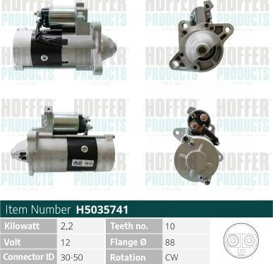 Hoffer H5035741 - Starteris autospares.lv