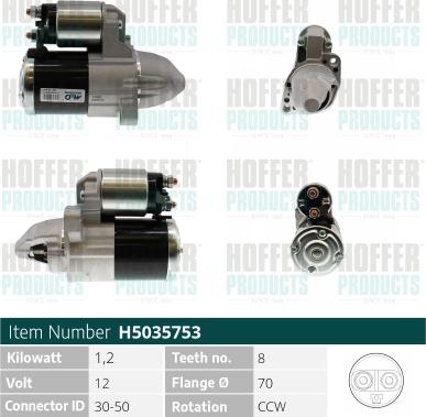 Hoffer H5035753 - Starter www.autospares.lv