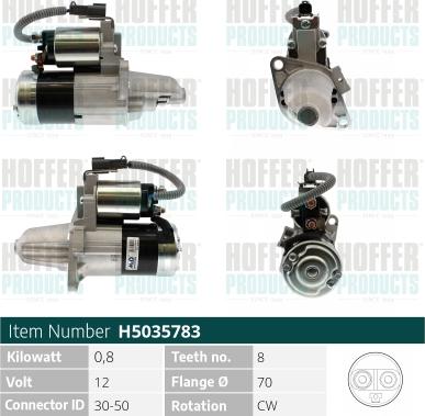 Hoffer H5035783 - Starteris autospares.lv