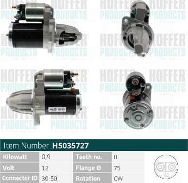 Hoffer H5035727 - Starter www.autospares.lv