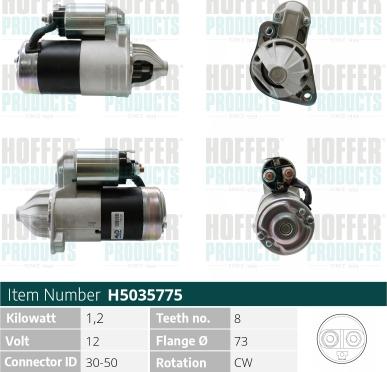 Hoffer H5035775 - Starteris autospares.lv