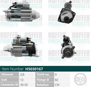 Hoffer H5030167 - Starteris autospares.lv