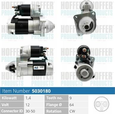 Hoffer H5030180 - Starteris autospares.lv