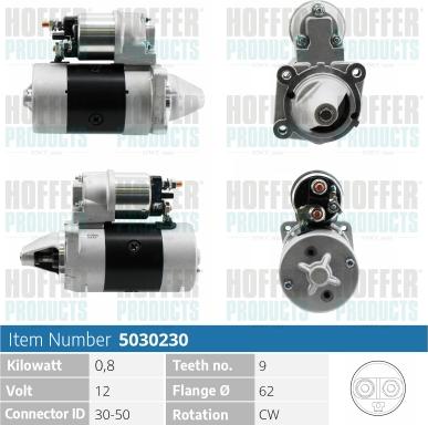 Hoffer H5030230 - Starteris autospares.lv