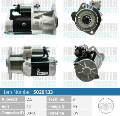 Hoffer H5020133 - Starter www.autospares.lv