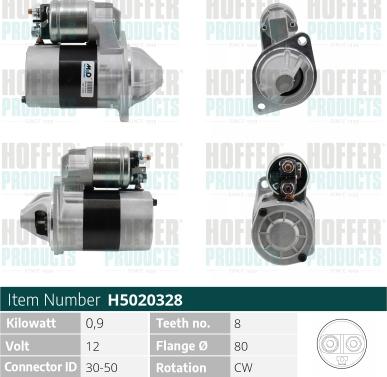 Hoffer H5020328 - Starter www.autospares.lv