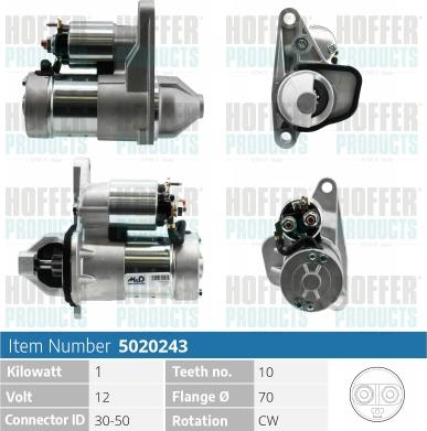 Hoffer H5020243 - Starteris autospares.lv