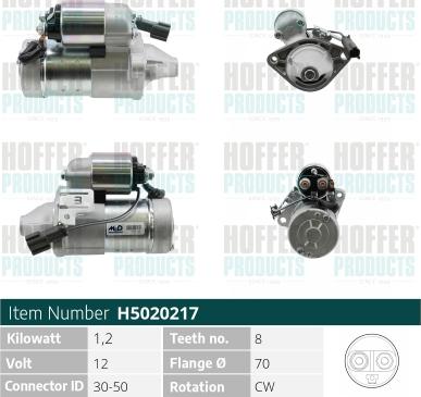 Hoffer H5020217 - Starteris autospares.lv