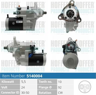 Hoffer H5140004 - Starteris autospares.lv