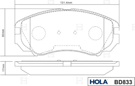 Hola BD833 - Bremžu uzliku kompl., Disku bremzes autospares.lv