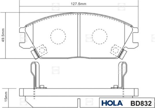 Hola BD832 - Bremžu uzliku kompl., Disku bremzes autospares.lv