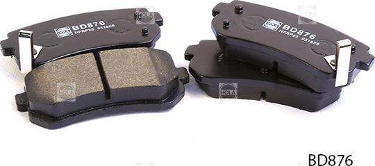 Hola BD876 - Brake Pad Set, disc brake www.autospares.lv