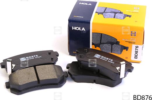 Hola BD876 - Brake Pad Set, disc brake www.autospares.lv