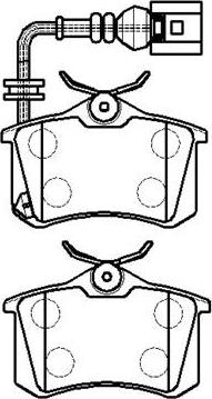 HSB Gold HP9361 - Тормозные колодки, дисковые, комплект www.autospares.lv