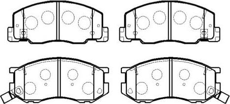 HSB Gold HP5082 - Brake Pad Set, disc brake www.autospares.lv