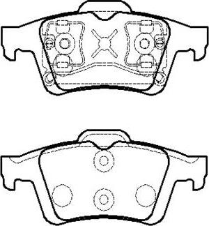 HSB Gold HP5142 - Тормозные колодки, дисковые, комплект www.autospares.lv