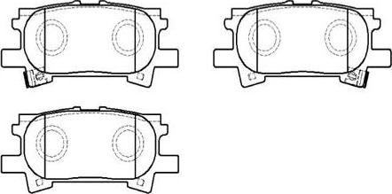 HSB Gold HP5165 - Тормозные колодки, дисковые, комплект www.autospares.lv