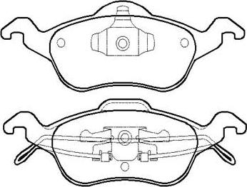 Standard 040F008S - Тормозные колодки, дисковые, комплект www.autospares.lv