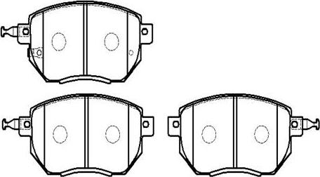 HSB Gold HP5206 - Brake Pad Set, disc brake www.autospares.lv