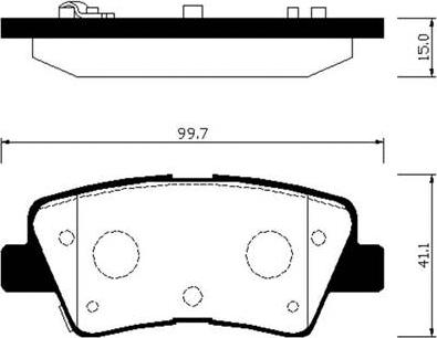 Key Parts KBP2370 - Тормозные колодки, дисковые, комплект www.autospares.lv