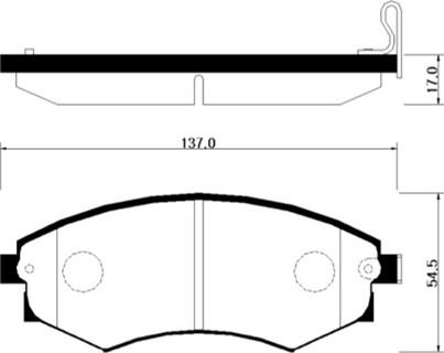 HSB Gold HP0003 - Тормозные колодки, дисковые, комплект www.autospares.lv