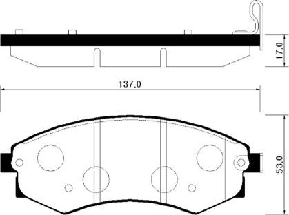 HSB Gold HP0007 - Тормозные колодки, дисковые, комплект www.autospares.lv