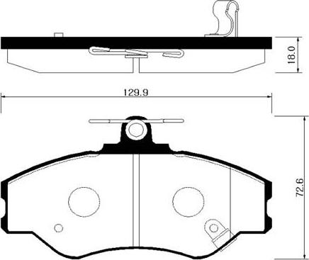 NK 1501223404 - Тормозные колодки, дисковые, комплект www.autospares.lv