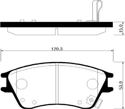 HSB Gold HP0020 - Тормозные колодки, дисковые, комплект www.autospares.lv