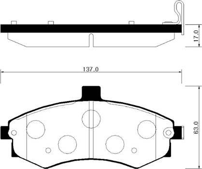 ADVICS-SEA R1N008T - Bremžu uzliku kompl., Disku bremzes autospares.lv